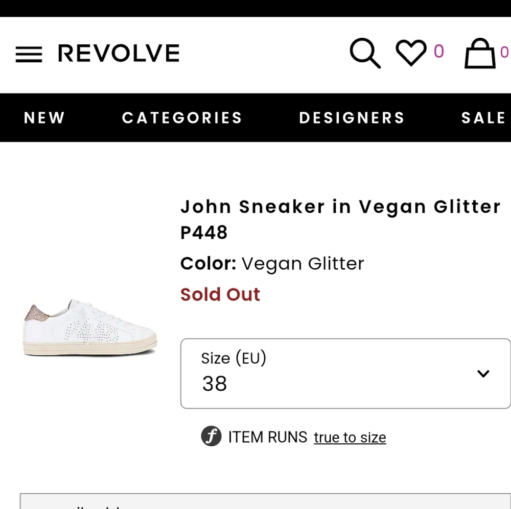 P448 Women's John Sneaker In Vegas Glitter Euro 38 US 7.5 - Picture 2 of 8